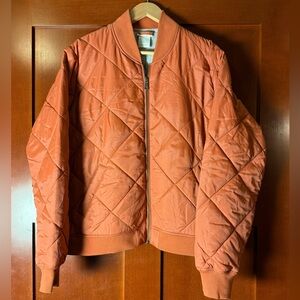 Dickies Women's Orange Quilted Full Zip Jacket Size XL